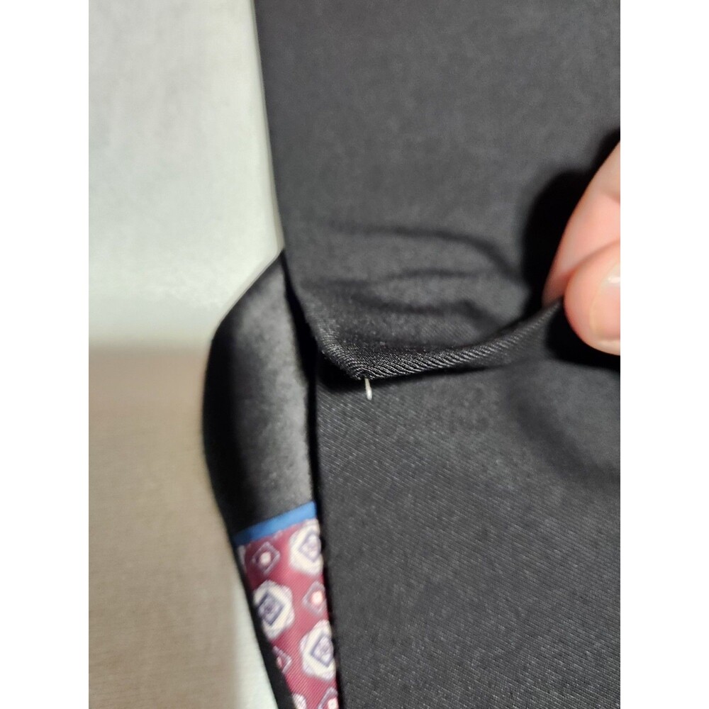 ALTON LANE Suit Jacket 40 Regular Tailored Fit Black Tuxedo w/ Black Trim Preppy - Picture 9 of 10